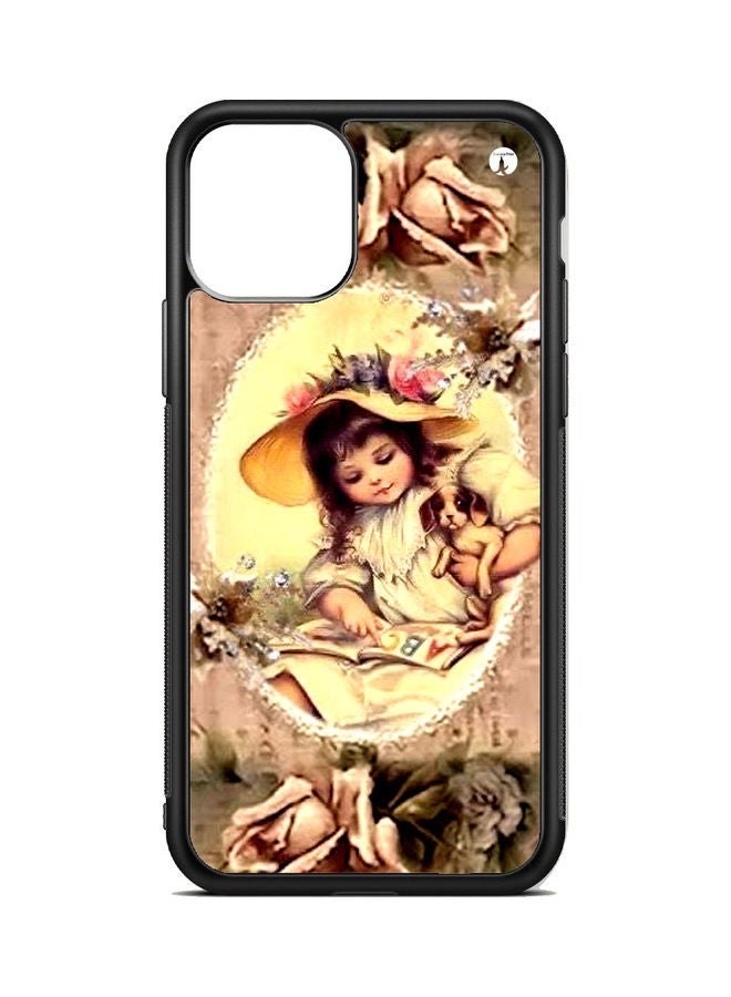 بي بي غطاء حماية واق لهاتف أبل آيفون 13 برو ماكس، يمكن لفتاة التعلم والقراءة مع كلبها متعدد الألوان - Image 1