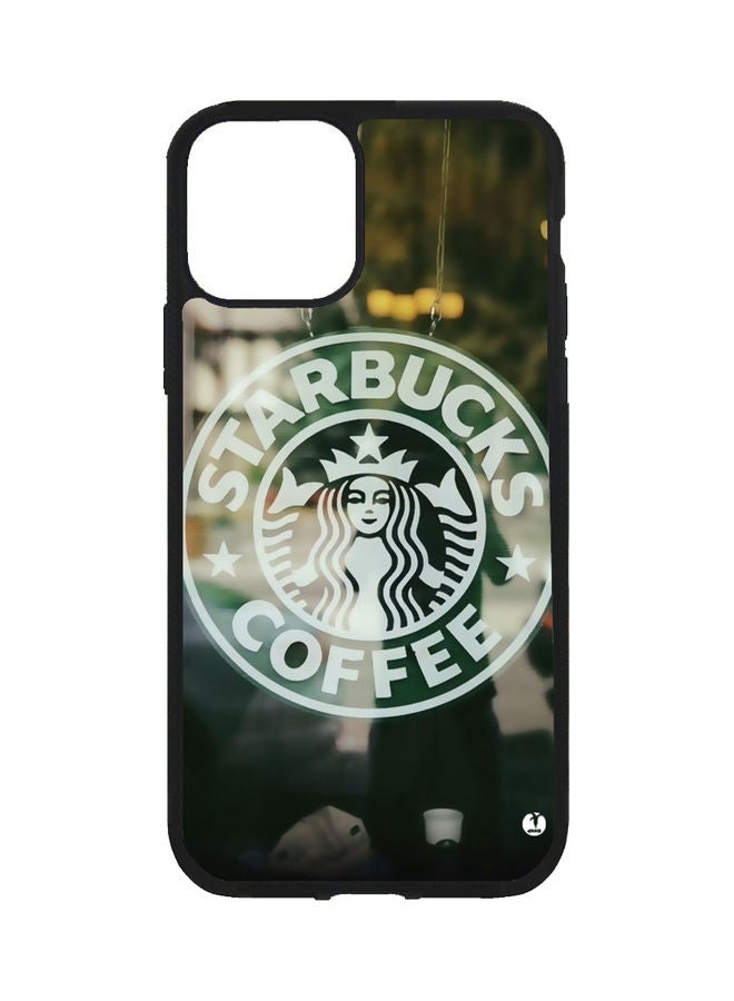 BP Protective Case Cover for Apple iPhone 13 Starbucks Icon with Glass Background - Image 1