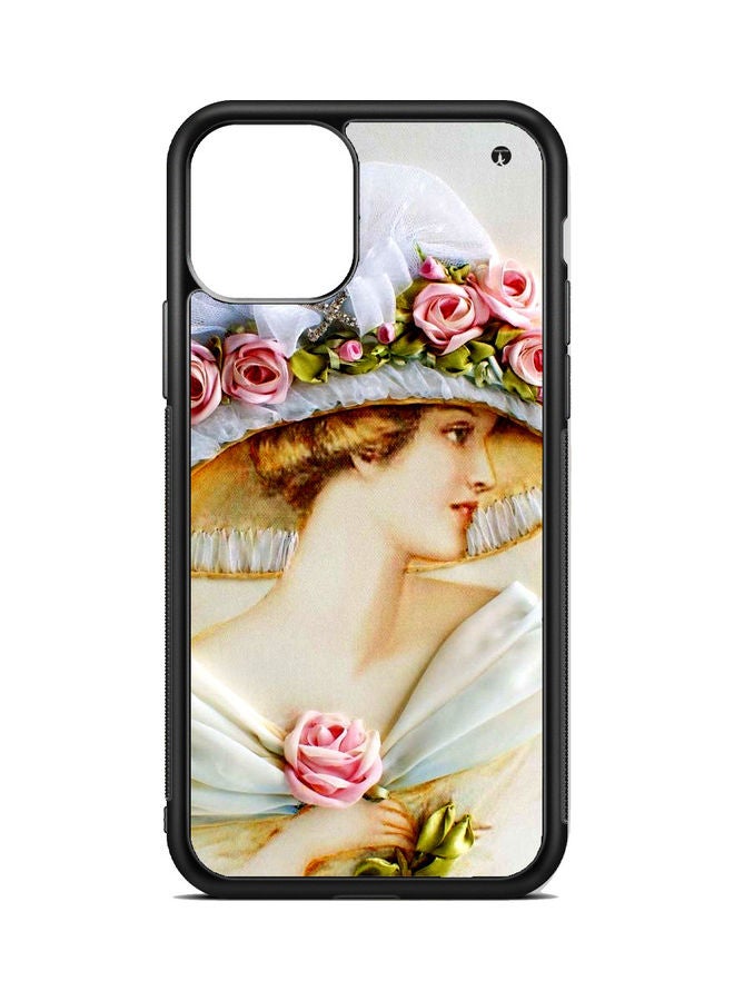 BP Protective Case Cover for Apple iPhone 13  A Beautiful Woman Holds Rose Multicolour - Image 1
