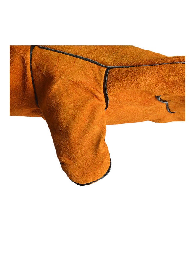 1-Pair Heat Resistant Cowhide Leather Welding Gloves Yellow 33.00 x 2.00 x 13.00cm - Image 2