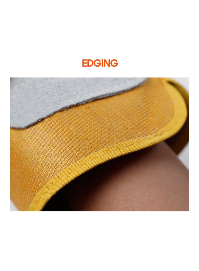 1-Pair Heat Resistant Cowhide Leather Welding Gloves Yellow 27.00 x 2.00 x 13.00cm - Image 3