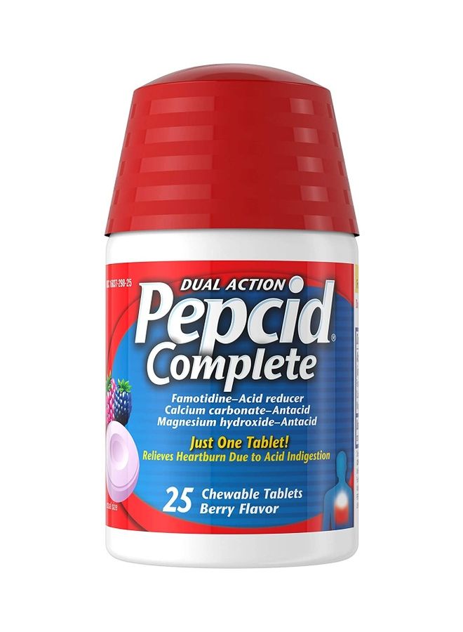 بيبسيد عبوة أقراص قابلة للمضغ لتقليل الأحماض بالكامل بنكهة التوت الحمضي مكونة من 25 قطعة - Image 1