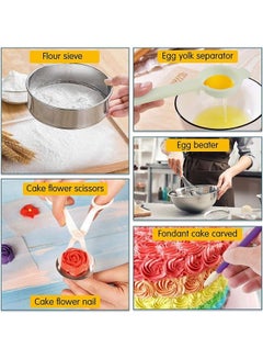 Arabest 512-Piece Cake Decorating Kit Black/Red/Silver 28x28x16cm  - Image 3