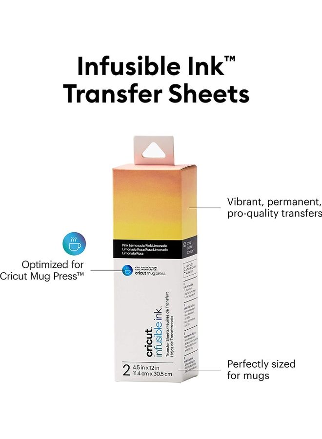 Cricut 2-Piece Joy Infusible Ink Transfer Sheets Pink Lemonade - Image 2