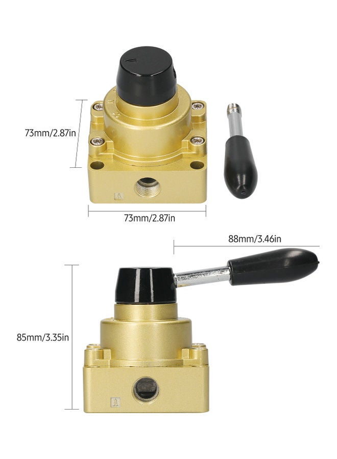Generic 3/8-inch Pneumatic Rotary Lever Hand Valve  - Image 5
