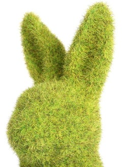 Tomfeel Flocking Bunny Rabbit Sculpture Dark green 24x10x11cm  - Image 4