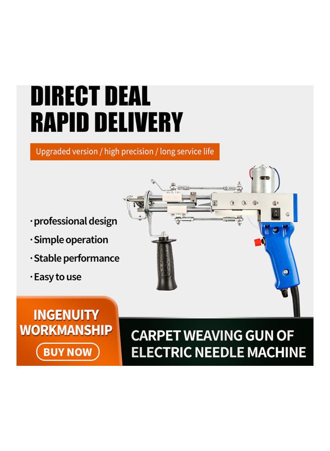 Electric Rug Tufting Machine Blue 38x8.5x27cm