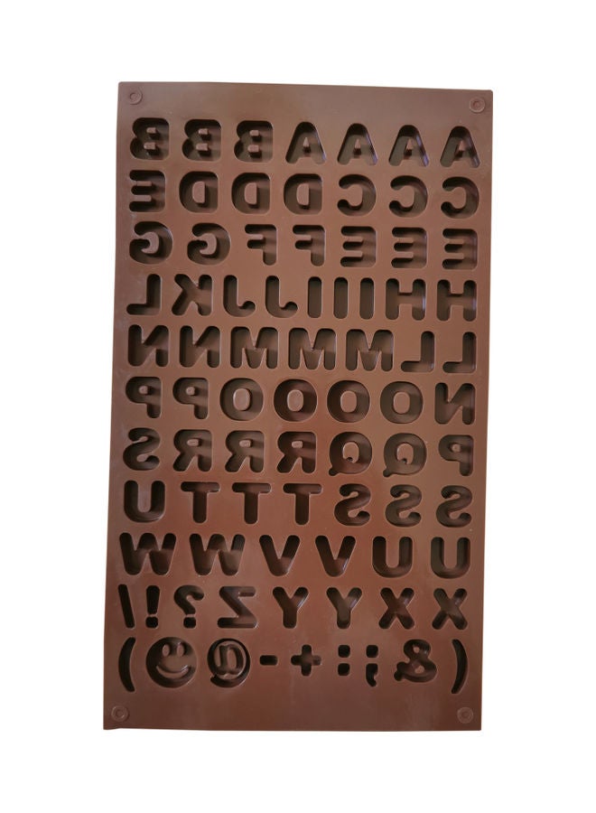 Generic - Alphabet Pudding Bakeware Cake Moulds Brown 29 x 17cm - Image 1