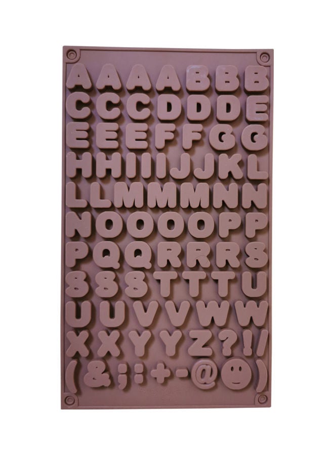 قوالب خبز الكيك والبودينج بتصميم حروف أبجدية بني 29 x 17سم - Image 1