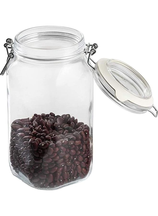 AIWANTO Glass Canister Storage Spice Jar Clear 2200ml - Image 2