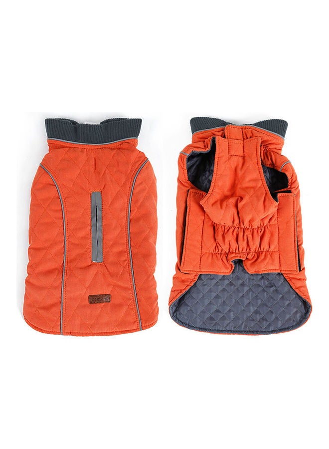 Generic Dog Winter Jacket Padded Reflective Warm Quilted Outdoor Pet Vest XS Orange 20x2.1x16cm  - Image 2