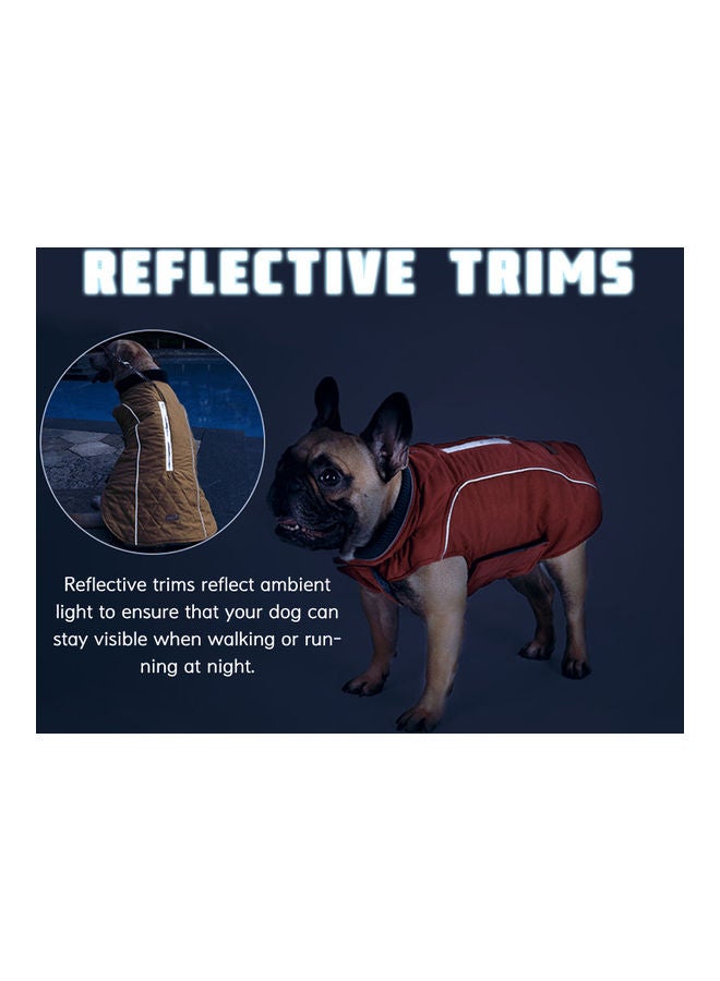 Generic Dog Winter Jacket Padded Reflective Warm Quilted Outdoor Pet Vest XS Orange 20x2.1x16cm  - Image 4