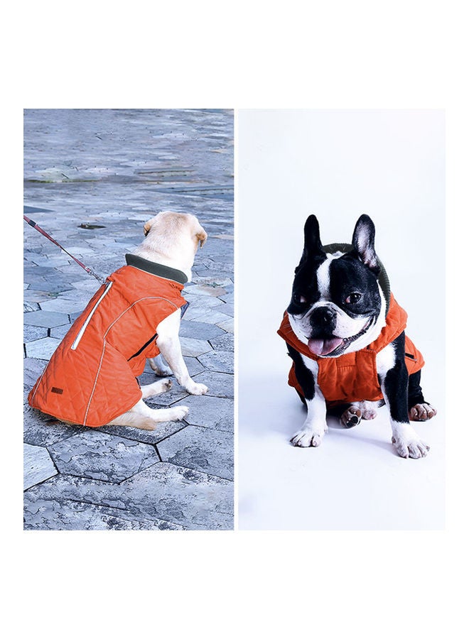 Generic Dog Winter Jacket Padded Reflective Warm Quilted Outdoor Pet Vest XS Orange 20x2.1x16cm  - Image 3