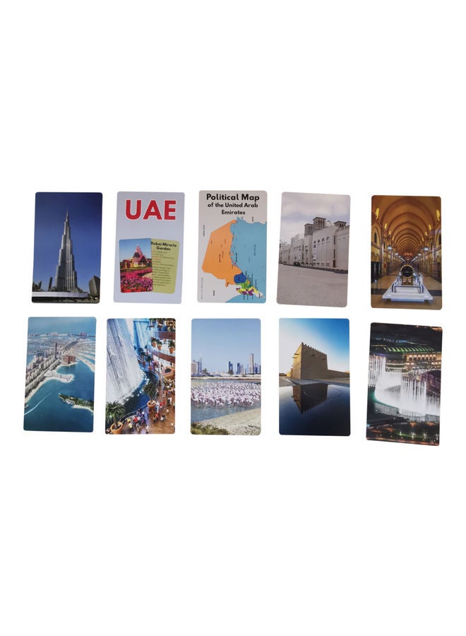 Little Kitabi - 40-Piece UAE Learning Creative Flash Cards 14x8.5cm - Image 1