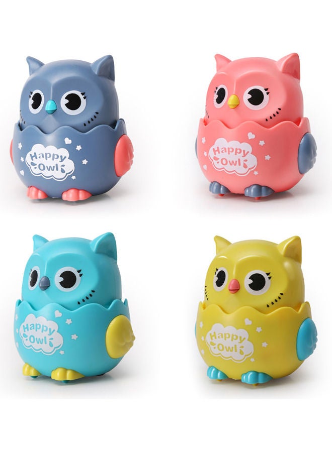 MissTiara - 4-Piece Cute Owl Toy Set Can Be Moved By Pressing Its Head 8.5x8x7.5cm - Image 1