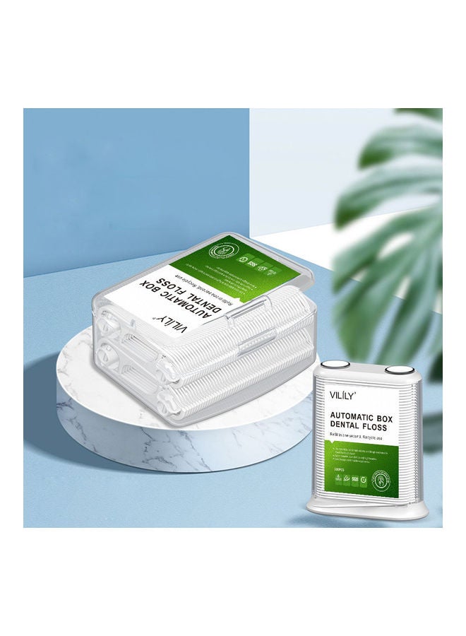 VILILY 200-Piece Automatic Box Dental Floss & Floss Refill White  - Image 3