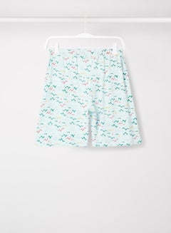 RAHA Girls Printed Casual Cotton Lowers Shorts Blue  - Image 2