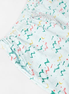 RAHA Girls Printed Casual Cotton Lowers Shorts Blue  - Image 3