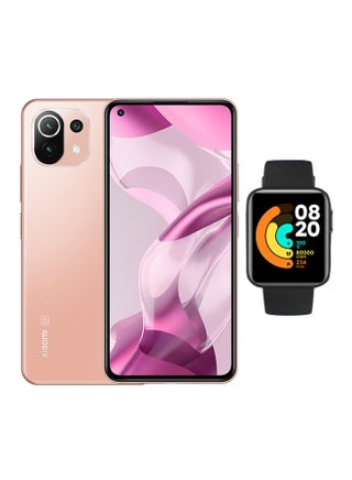 11 Lite Dual SIM Peach Pink 8GB RAM 128GB 5G NE With Mi Watch Lite - Global Version - v1634448487/N51357628A_1