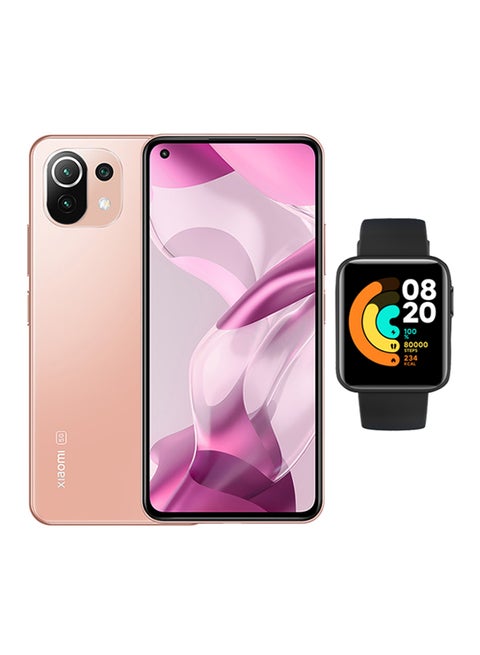 11 Lite Dual SIM Peach Pink 8GB RAM 128GB 5G NE With Mi Watch Lite - Global Version