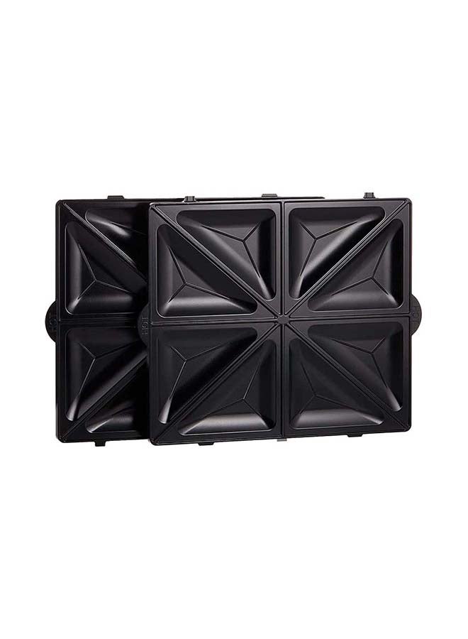 KENWOOD - Sandwich Maker, 3in 1, Grill, 180 Degree Hinge, 2 Non Stick Plates, 4 Slots, 1300 W SMP94AO White - Image 1
