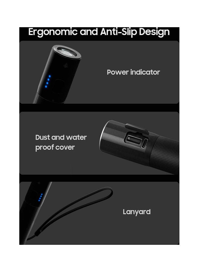 Nextool Waterproof LED Tactical Flashlight Black 15x6x6cm  - Image 4