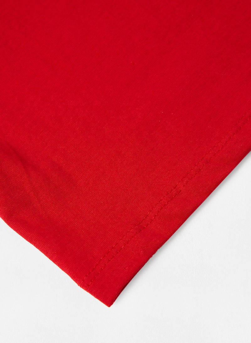 Zarafa Basic Plain T-Shirt Dark Red  - Image 4