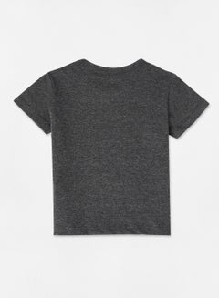 Zarafa Basic Plain T-Shirt Dark Grey Melange  - Image 2
