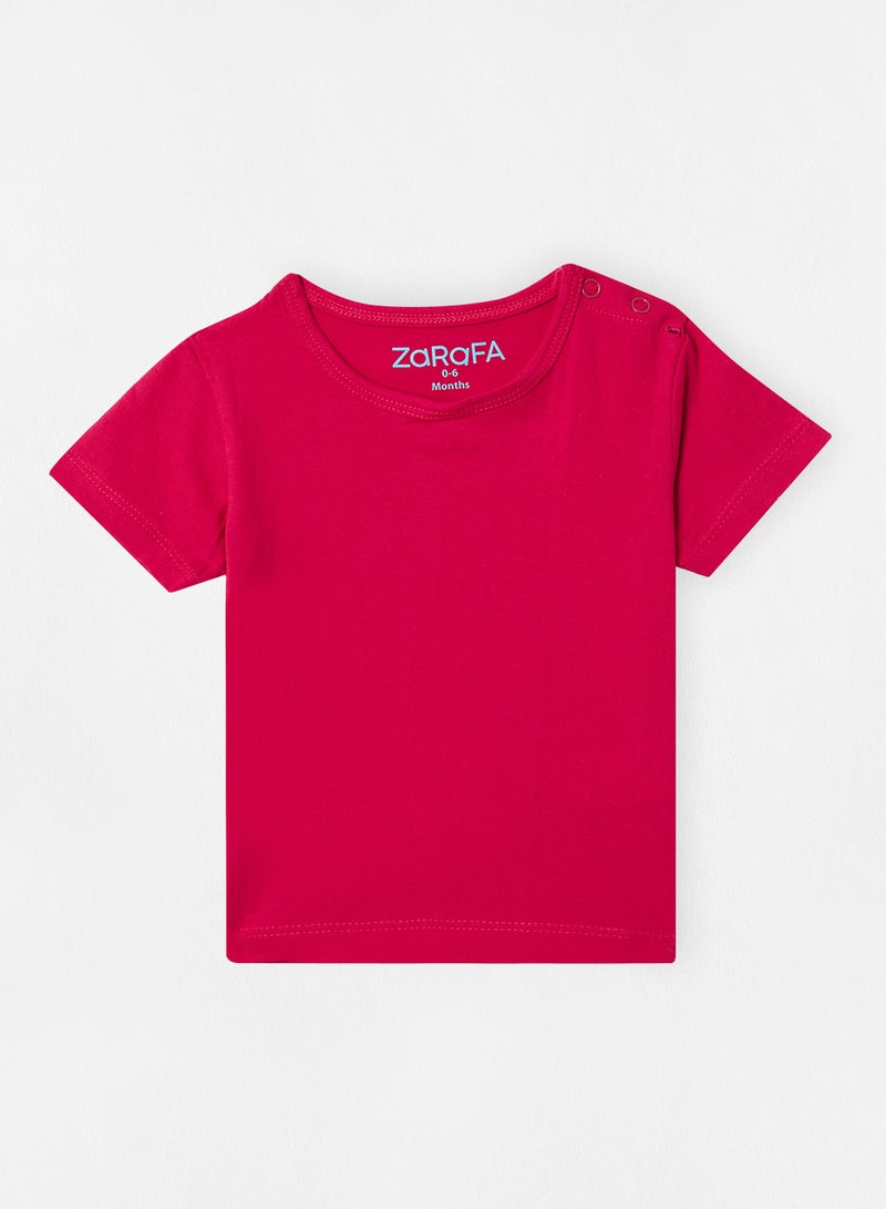 Basic Plain T-Shirt Dark Pink - v1634453134/N48784557V_1