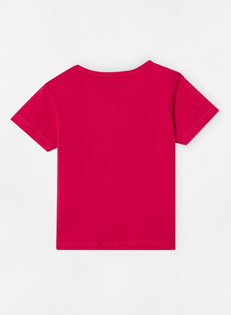 Basic Plain T-Shirt Dark Pink - v1634453134/N48784557V_2