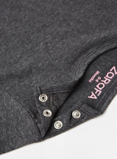 Zarafa Basic Plain T-Shirt Dark Grey Melange  - Image 3