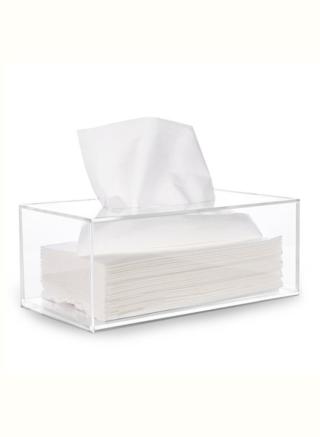 fashionhome Glass Acrylic Facial Tissue Box Transparent 22x12x9cm - Image 2