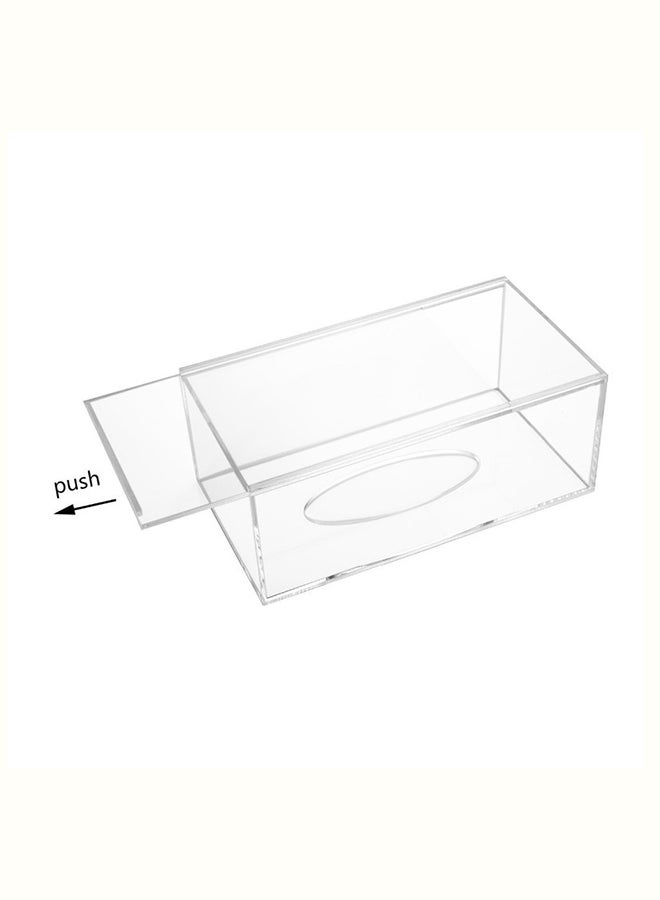 fashionhome Glass Acrylic Facial Tissue Box Transparent 22x12x9cm - Image 3