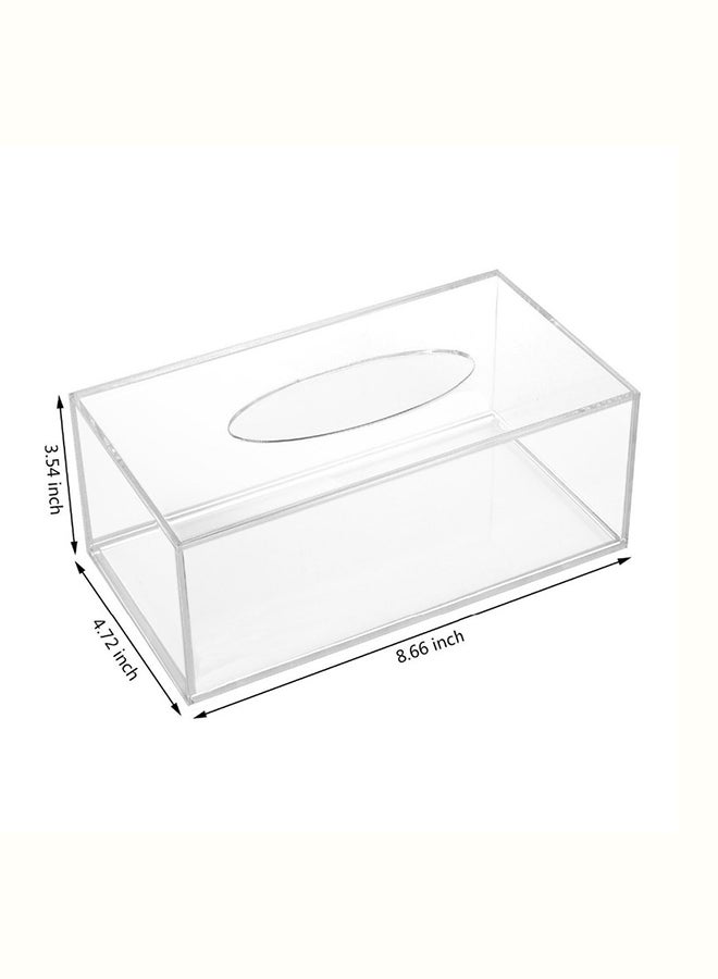fashionhome Glass Acrylic Facial Tissue Box Transparent 22x12x9cm - Image 4