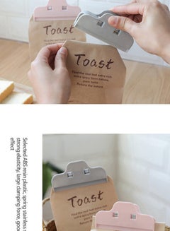 fashionhome Storage Bag Sealing Holder Clip Beige 10x3x5cm  - Image 5