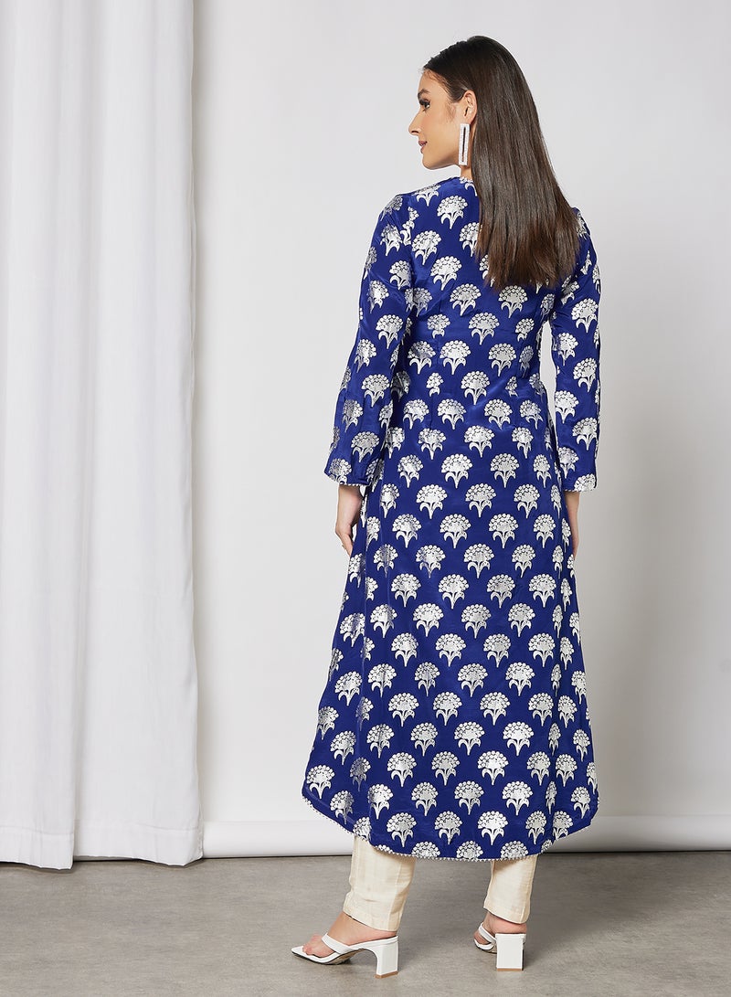 masaba - Floral Print Kurta Blue - Image 1