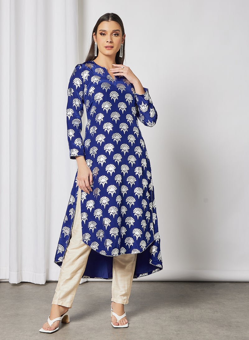masaba - Floral Print Kurta Blue - Image 1