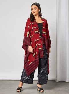 masaba Printed Ethnic Jacket Red  - Image 4