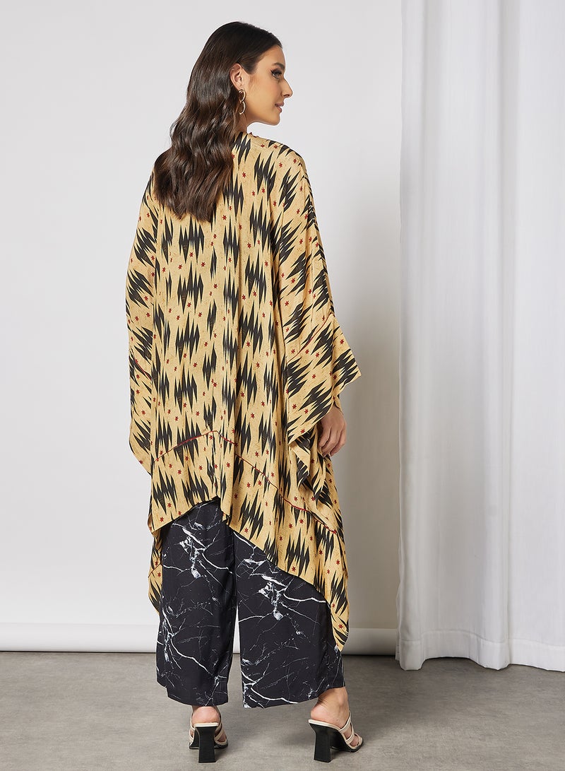 masaba - Ikat Print Ethnic Jacket Beige - Image 1