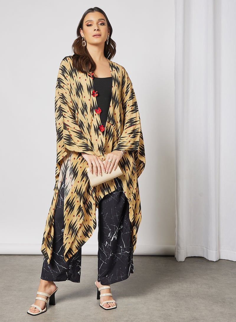 masaba - Ikat Print Ethnic Jacket Beige - Image 1