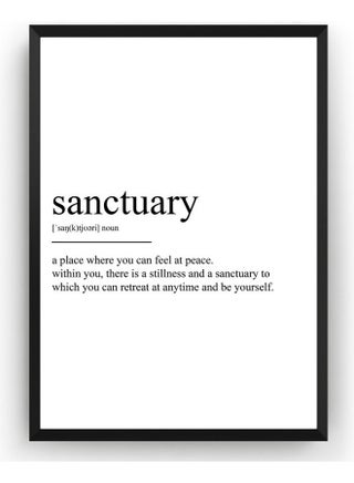 Sanctuary Definition Poster With Frame Multicolour 50x40cm - v1634457103/N51377687A_1