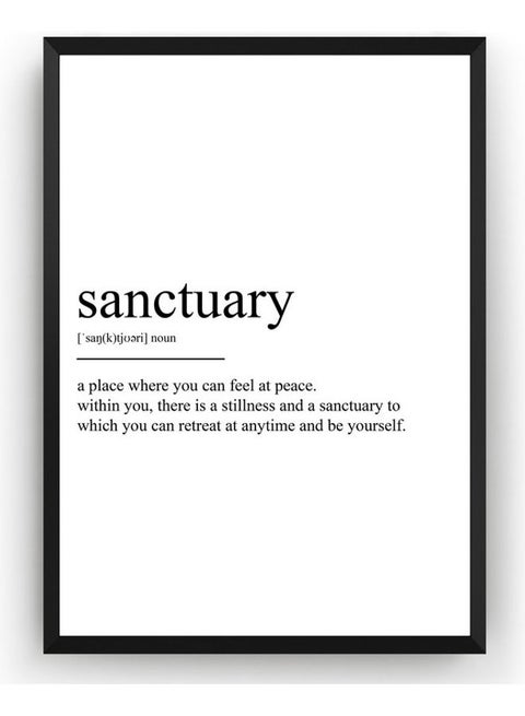Sanctuary Definition Poster With Frame Multicolour 50x40cm