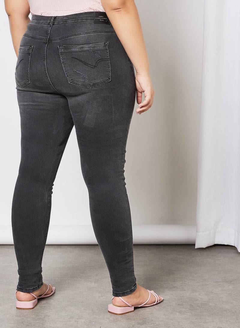 Only Carmakoma - Curvy High Waist Skinny Jeans Black - Image 1