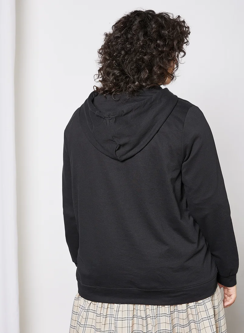 Only Carmakoma Curvy Basic Hoodie Black