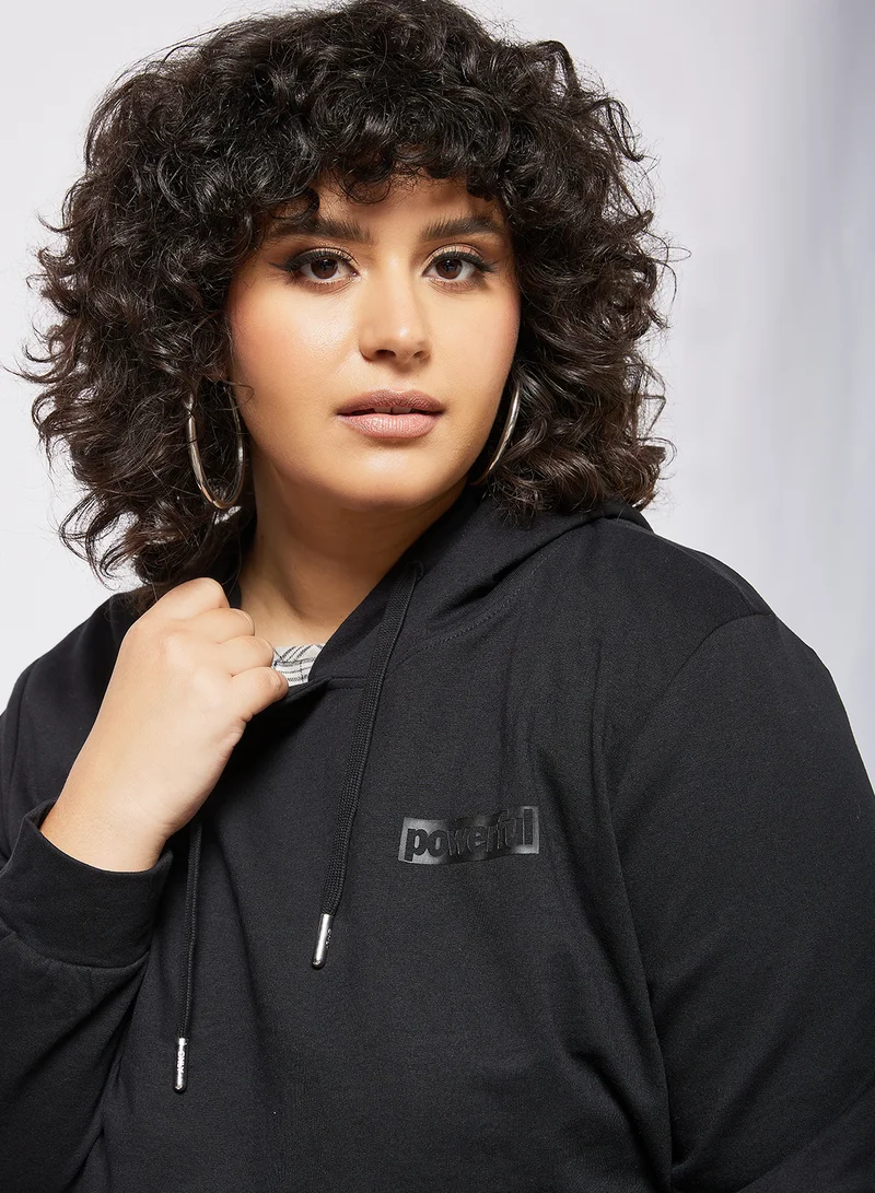 Only Carmakoma Curvy Basic Hoodie Black