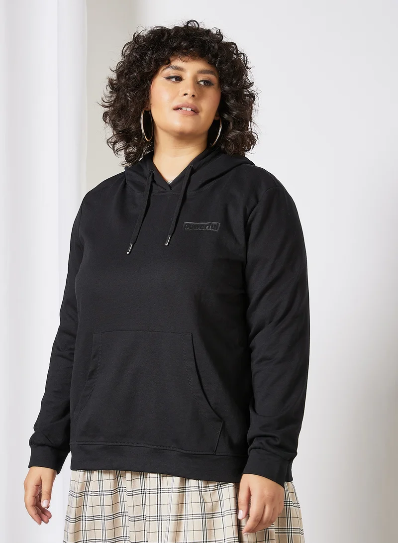 Only Carmakoma Curvy Basic Hoodie Black