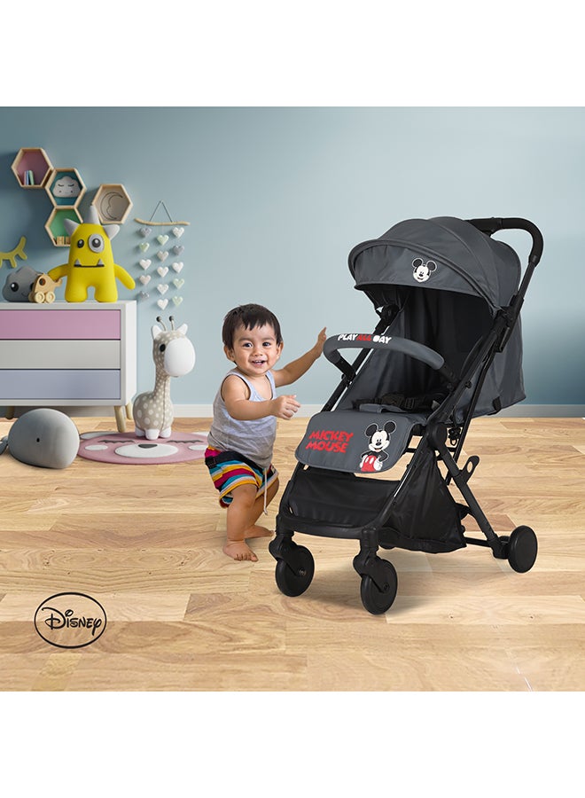 Mickey Mouse Travel Stroller With Storage Basket