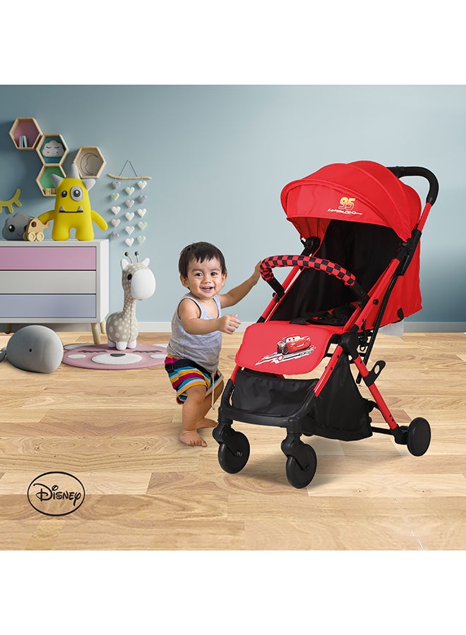 Cars Lightning Mcqueen Travel With Stroller Storage Basket, Rear Breaks And Trolley Handle- 0-36 Months - v1634460547/N49172095A_10