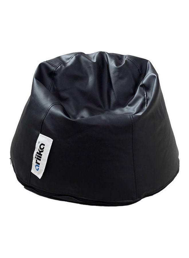 Leather Small Puff Bean Bag Black - v1634461036/N51378691A_1