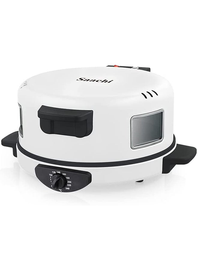 ساتشي - ماكينة صنع خبز التورتيلا والبيتزا 1800 W NL-RM-4979-WH أبيض - Image 1